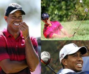 yapboz Tiger Woods, ABD&#039;li golfçü olduğunu.